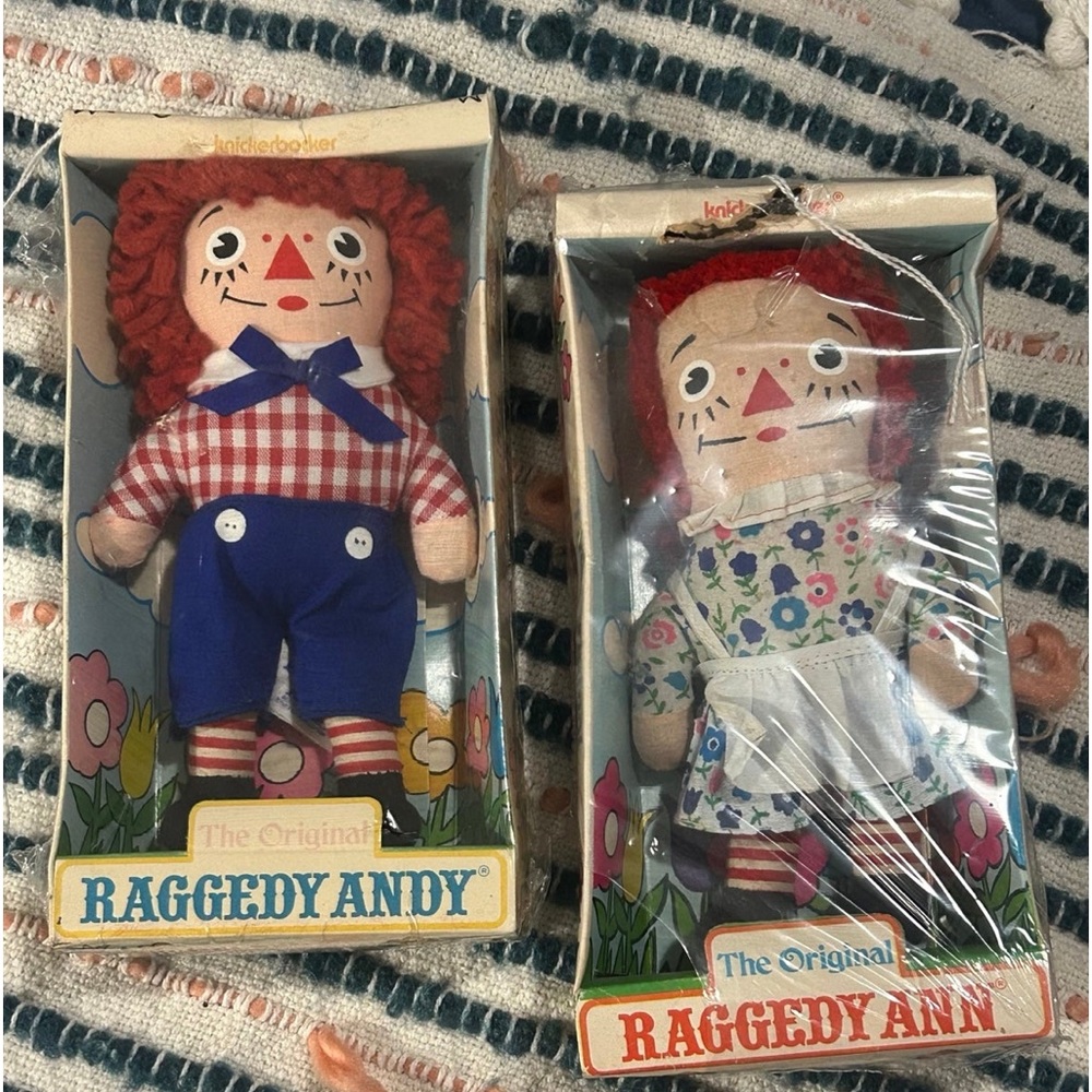The Original RAGGEDY ANN & ANDY Americas VINTAGE Folk Dolls (Knickerbocker)